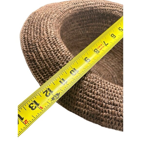 Helen Kaminski XY Nougat Woven Raised Band 100% Raffia Sun Hat Women\'s Packable main image 11